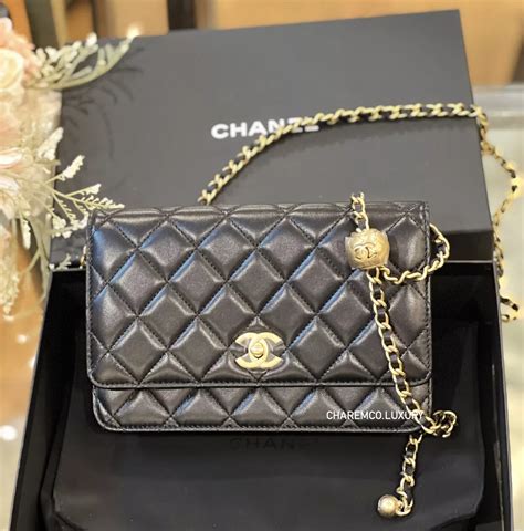 charcoal chanel wallet on chain|Chanel crossbody wallet on chain.